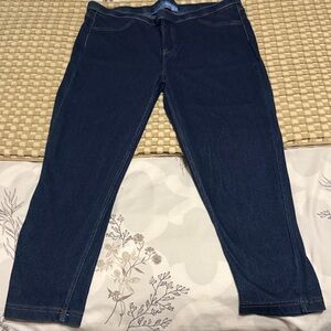 Dark Blue Denim skinny capris